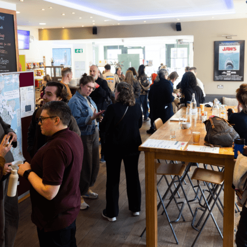 Delegates mingle at The Gathering